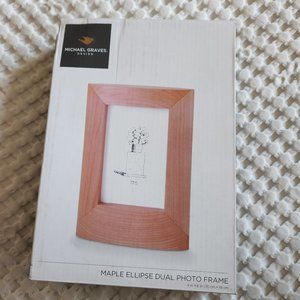 Michael Graves Maple Ellipse Dual Photo Frame